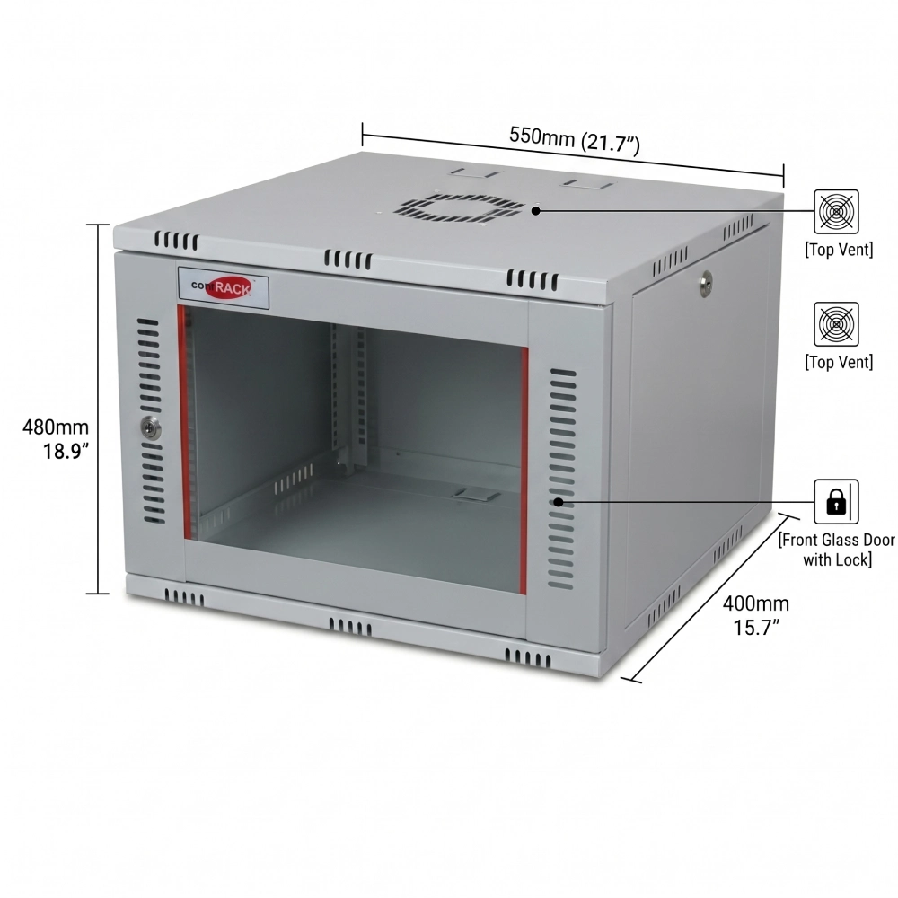 Comrack 9U 400mm 550×400×480mm (L×D×H)